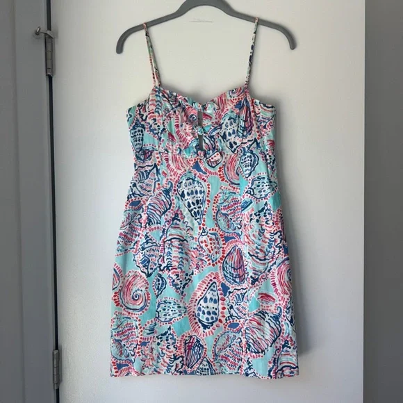 Lilly Pulitzer Mini Dress -Shell Pattern - Size 6 - Picture 1 of 6